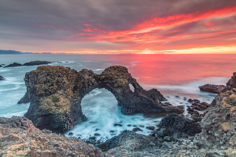 Gatklettur Sunrise, Arnarstapi, Iceland by Irish Photographer Adrian Hendroff - Outdoor Photography