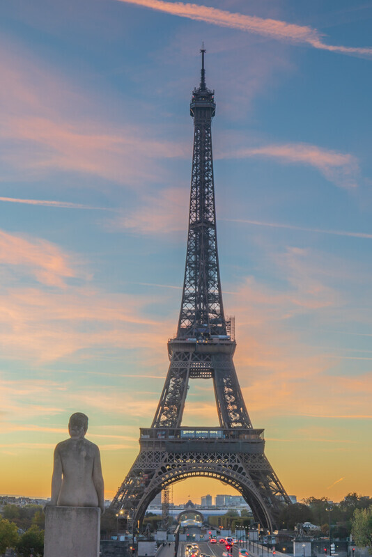 La Femme Statue and the Eiffel Tower, Paris by Irish Outdoor Photographer Adrian Hendroff - Fabulous Viewpoints