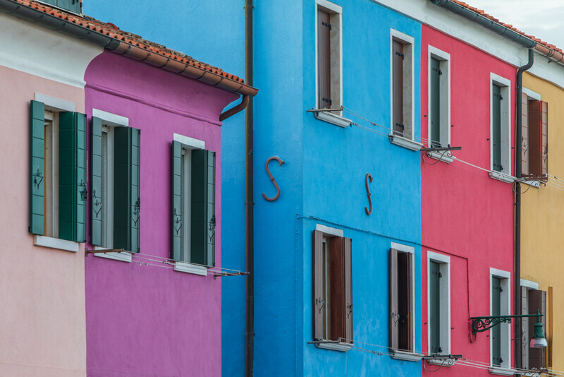 Colour Boom, Burano, Italy by Irish Photographer Adrian Hendroff - Outdoor Photography in Italy