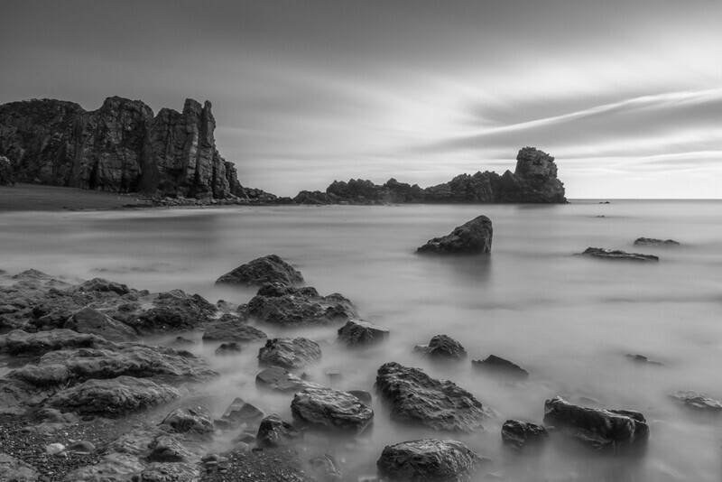 Monochrome Seascape, Trá na Mbó, Copper Coast, Waterford by Irish Photographer Adrian Hendroff - Landscape and Outdoor Photography