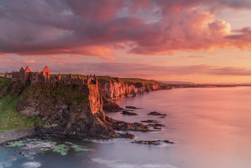 Dunluce Castle Sunset, Northern Ireland by Irish Outdoor Photographer Adrian Hendroff - Landscape Photography in Ireland