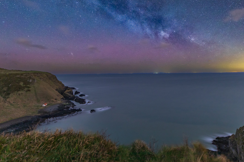 Port Moon Aurora and Milky Way, Northern Ireland by Irish Outdoor Photographer Adrian Hendroff - Landscape Photography in Ireland