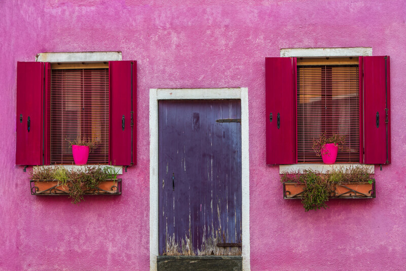 Pretty In Pink, Burano, Italy by Irish Photographer Adrian Hendroff - Outdoor Photography in Italy