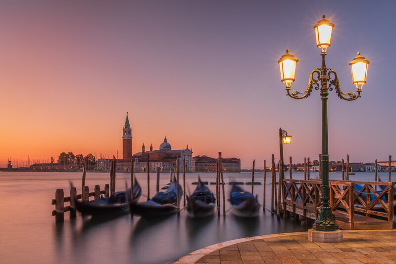 Venetian Dawn, Riva degli Schiavoni by Irish Photographer Adrian Hendroff - Outdoor Photography in Italy