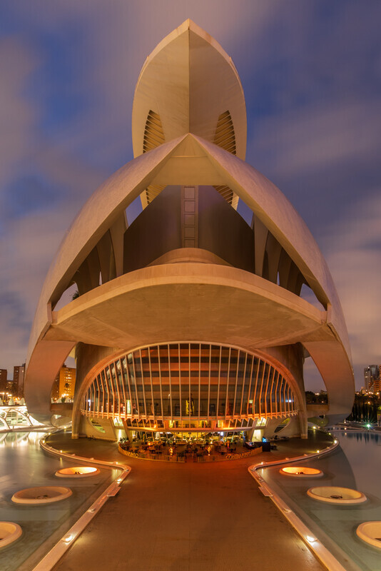 Palau de les Arts Reina Sofia, Valencia - Portrait Version by Irish Photographer Adrian Hendroff - Outdoor Photography in Spain