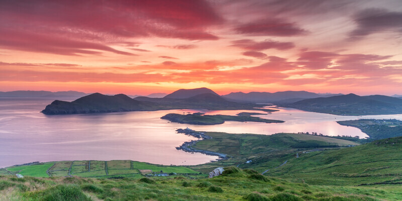Geokaun Panorama at Sunrise, Valentia Island, Co Kerry by Irish Outdoor Photographer Adrian Hendroff - Landscape and Outdoor Photography in Ireland