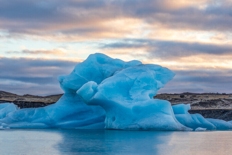 Iceberg Pair, Jokulsarlon, Iceland by Irish Photographer Adrian Hendroff - Outdoor Photography