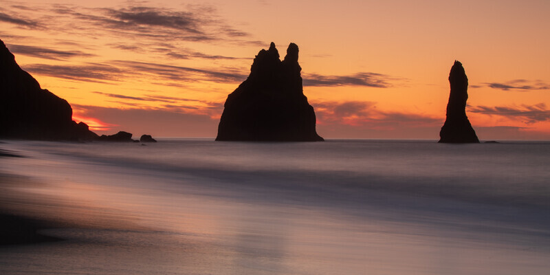 Dawn Colours, Reynisdrangar Stacks, Iceland by Irish Photographer Adrian Hendroff - Outdoor Photography