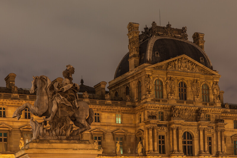 Louis XIV Statue and Louvre Museum, Paris by Irish Outdoor Photographer Adrian Hendroff - Fabulous Viewpoints