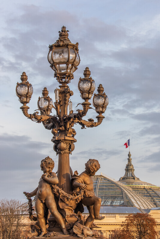 Candelabra Lamp Post and Grand Palais, Paris by Irish Outdoor Photographer Adrian Hendroff - Fabulous Viewpoints
