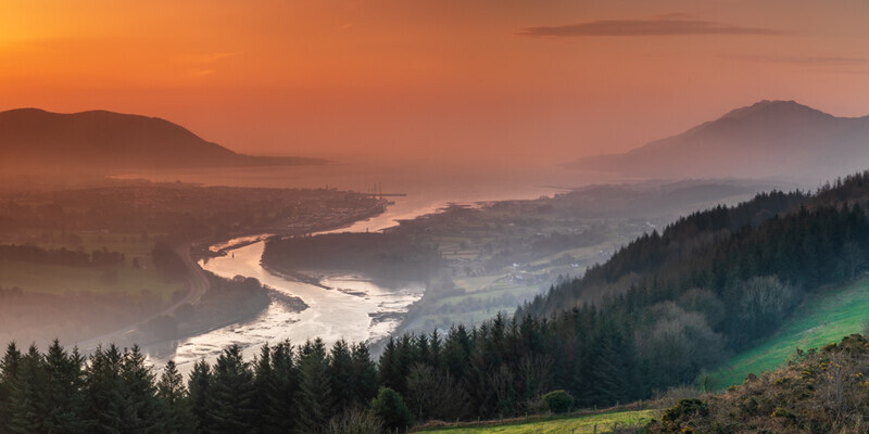 Dawn Panorama from Flagstaff Viewpoint, Co Armagh by Irish Outdoor Photographer Adrian Hendroff - Landscape Photography in Ireland