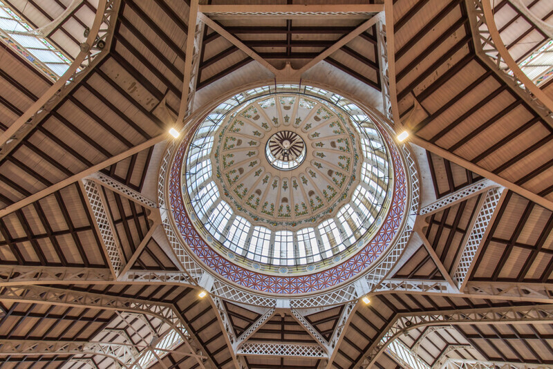 Main Dome, Mercado Central, Valencia by Irish Photographer Adrian Hendroff - Outdoor Photography in Spain
