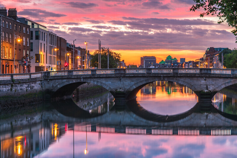 O'Donovan Rossa Bridge and the River Liffey, Dublin by Irish Photographer Adrian Hendroff - Outdoor Photography in Ireland