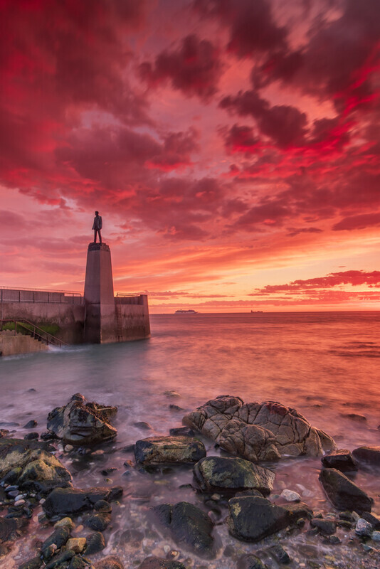 Roger Casement at Sunrise, Dun Laoghaire, Dublin by Irish Photographer Adrian Hendroff - Landscape and Outdoor Photography