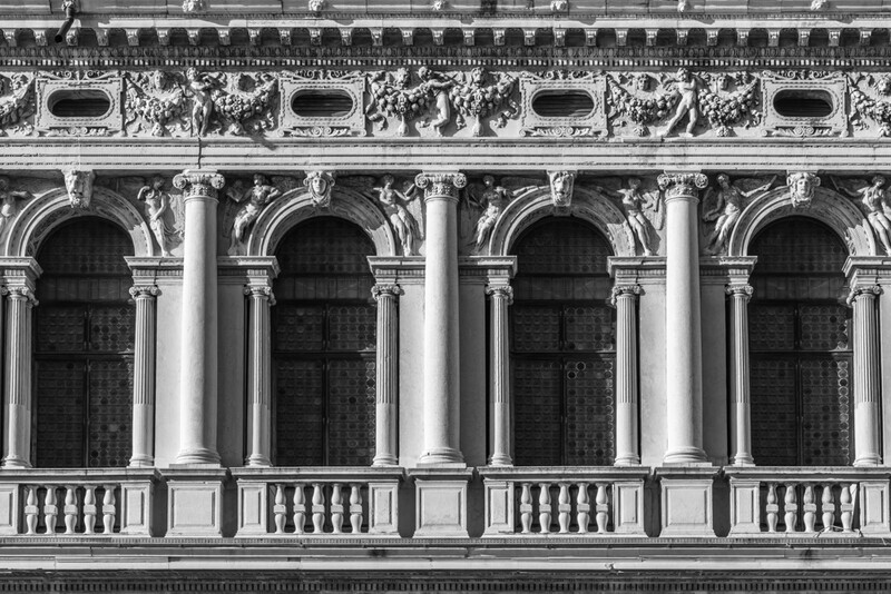 Museum Facade, St Mark's Square, Venice by Irish Photographer Adrian Hendroff - Outdoor Photography in Italy