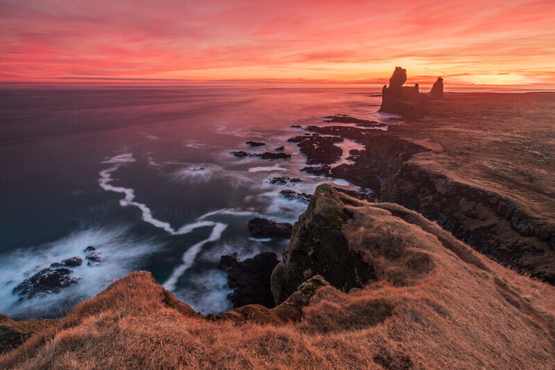 Sunset at Londrangar, Snaefellnes, Iceland by Irish Photographer Adrian Hendroff - Outdoor Photography