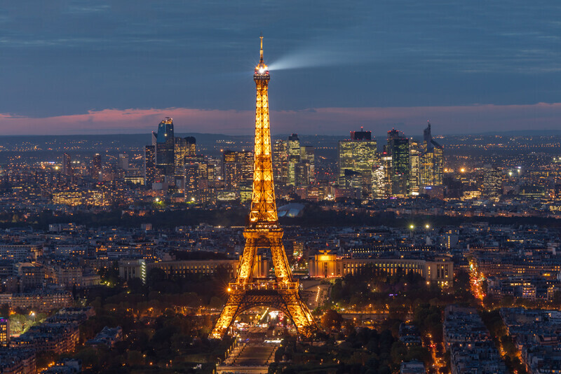 Beacon of Light, Eiffel Tower, Paris by Irish Outdoor Photographer Adrian Hendroff - Fabulous Viewpoints