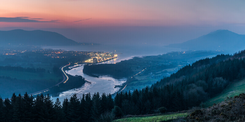 Blue Hour Panorama from Flagstaff Viewpoint, Co Armagh by Irish Outdoor Photographer Adrian Hendroff - Landscape Photography in Ireland