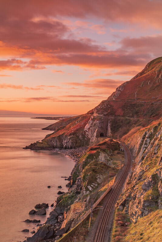 Railway line from Bray to Greystones Cliff Walk, Wicklow by Irish Outdoor Photographer Adrian Hendroff - Landscape and Outdoor Photography in Ireland