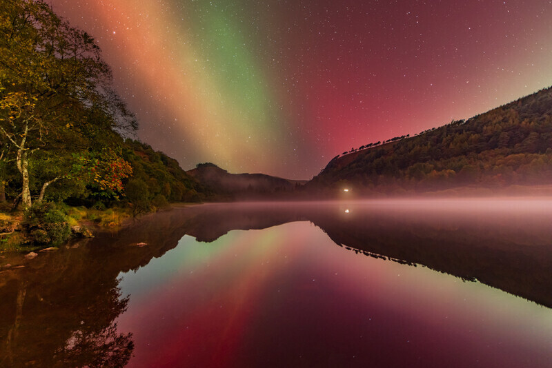Lower Lake Aurora, Glendalough, Wicklow by Irish Photographer Adrian Hendroff - Outdoor Photography