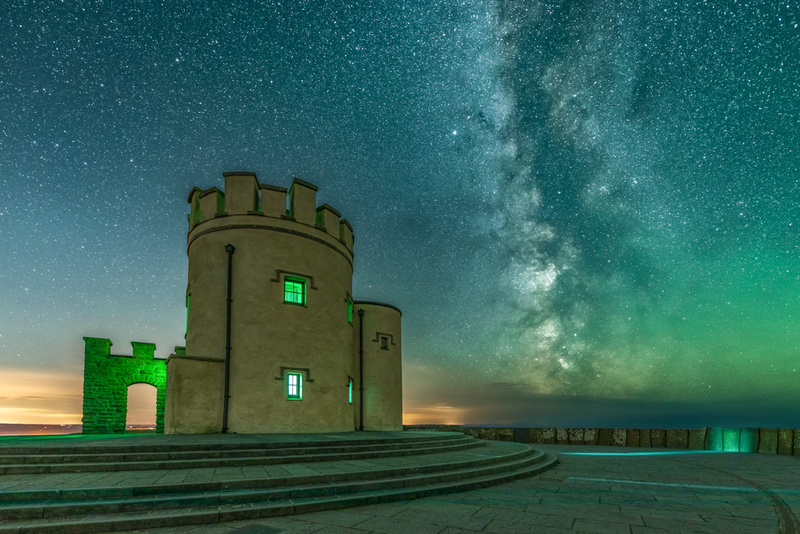 Milky Way at O'Brien's Tower, Cliffs of Moher by Irish Photographer Adrian Hendroff - Outdoor Photography
