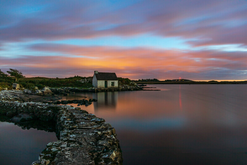 Dusk at Screebe Fishing Hut, Connemara by Irish Outdoor Photographer Adrian Hendroff - Landscape Photography in Ireland