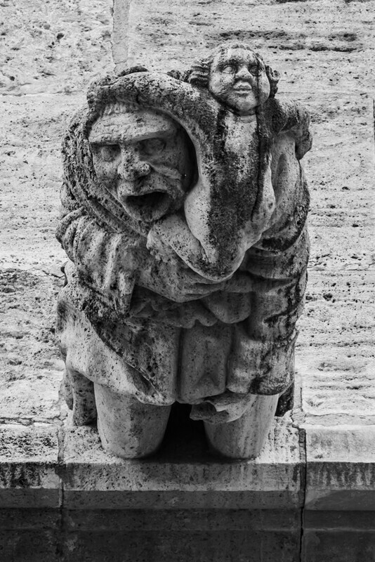 Monk and Boy, La Lonja, Valencia by Irish Photographer Adrian Hendroff - Outdoor Photography in Spain