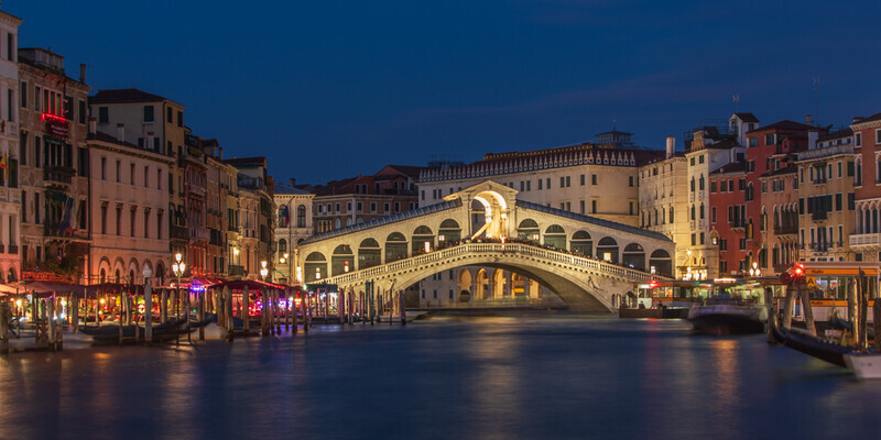 Rialto Bridge At Night, Venice by Irish Photographer Adrian Hendroff - Outdoor Photography in Italy