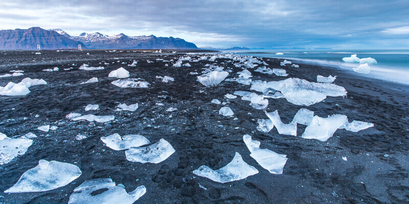 Fading Light, Diamond Beach, Iceland by Irish Photographer Adrian Hendroff - Outdoor Photography