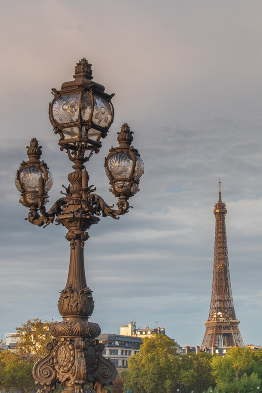 Parisian Lamp Post and the Eiffel Tower by Irish Outdoor Photographer Adrian Hendroff - Fabulous Viewpoints