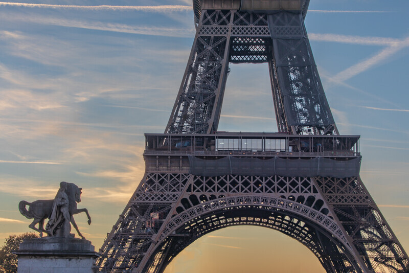 Eiffel Tower and the Arabic Horseman, Paris by Irish Outdoor Photographer Adrian Hendroff - Fabulous Viewpoints