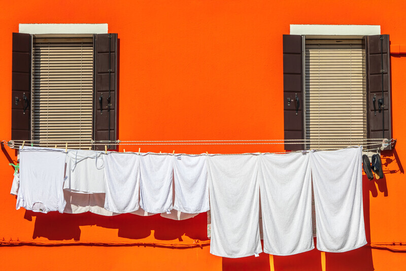 Laundry Day, Burano, Italy by Irish Photographer Adrian Hendroff - Outdoor Photography in Italy