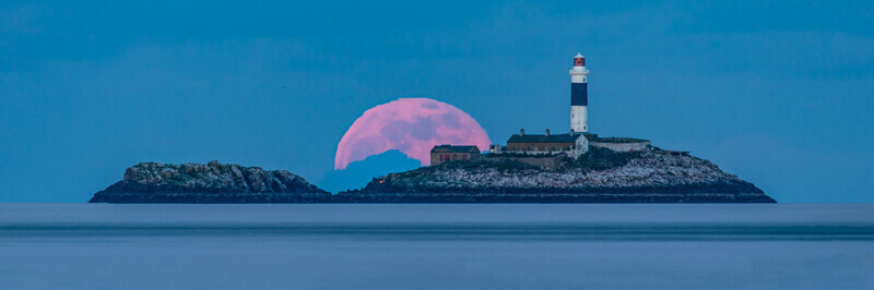 Moonrise Over Rockabill Lighthouse, Co Dublin by Irish Photographer Adrian Hendroff - Outdoor Photography in Ireland