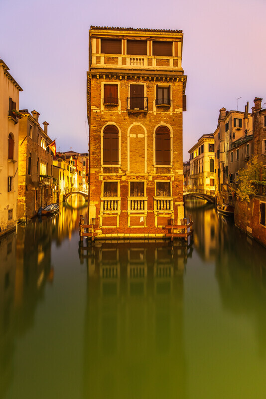 Palazzo Tetta at Dusk, Venice by Irish Photographer Adrian Hendroff - Outdoor Photography in Italy