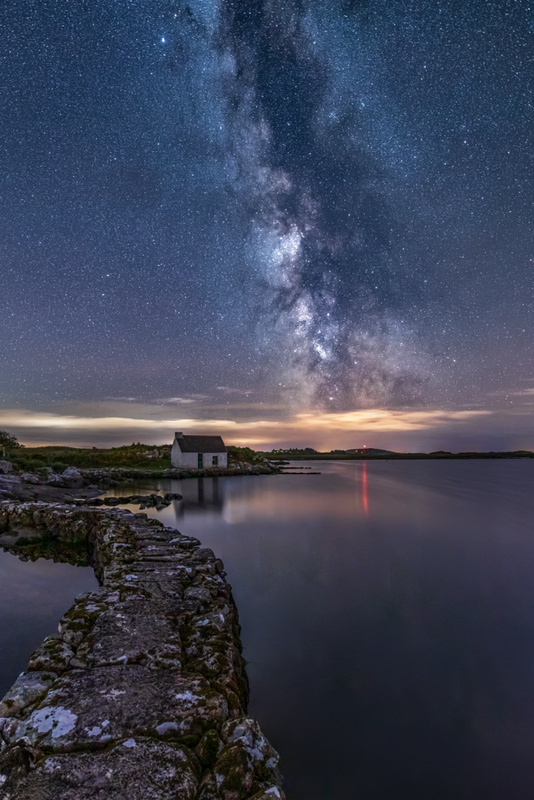 Milky Way Over Screebe Fishing Hut, Connemara by Irish Outdoor Photographer Adrian Hendroff - Landscape Photography in Ireland