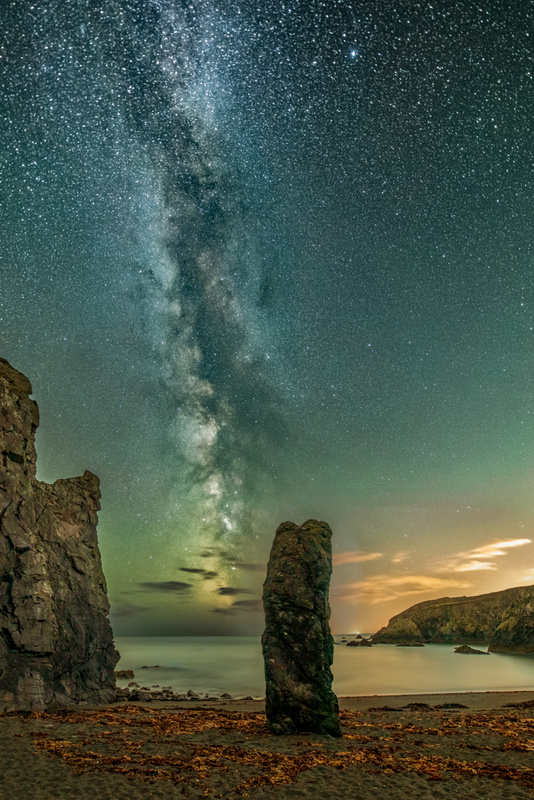 Milky Way Stack, Tra na Mbo, Bunmahon, Co Waterford by Irish Photographer Adrian Hendroff - Landscape and Outdoor Photography