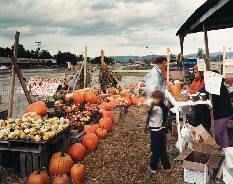 Fruit Stand along the Lincoln Highway, Latrobe, Pennsylvania 1988 - In Color, 1987-1998