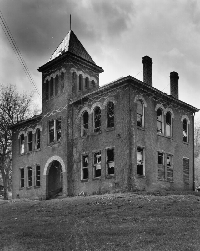 Abandoned Schoolhouse, Alverton, Pennsylvania 1979 - Photographic Survey of Westmoreland County Architecture, 1978-1979