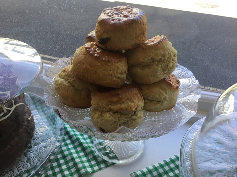 Stack of homemade scones - Tearoom