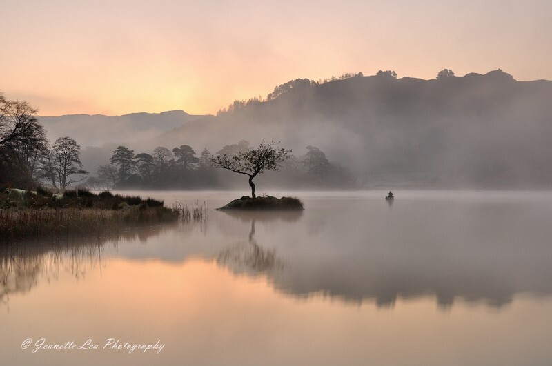 Fisherman In The Mist - The Lake District