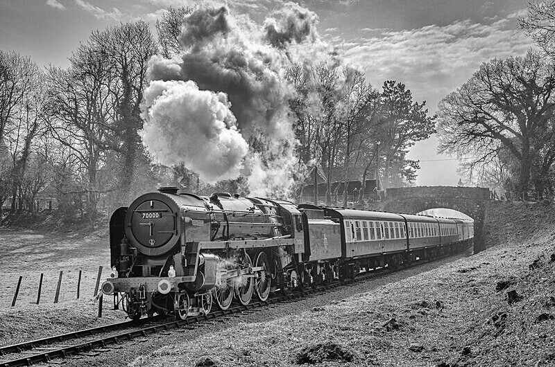 Britannia leaving Crowcombe Heathfield - It's a Brit!