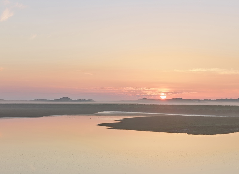 Sunrise over Overy Creek