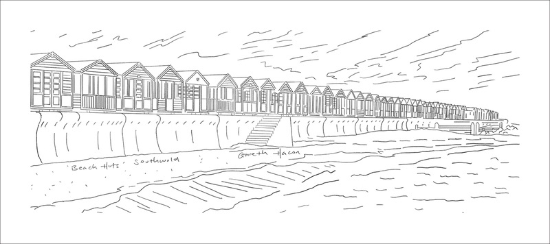 Beach Huts - Southwold - Pano - Mini