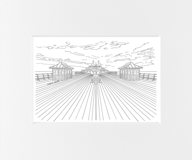 Comer Pier - Line Art