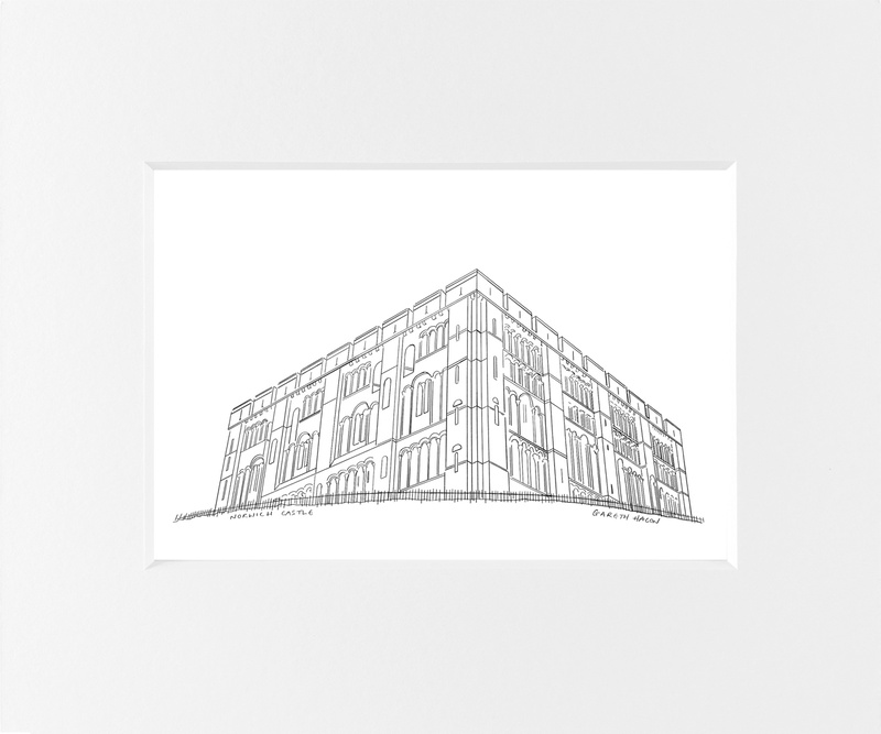 Norwich Castle - Line Art