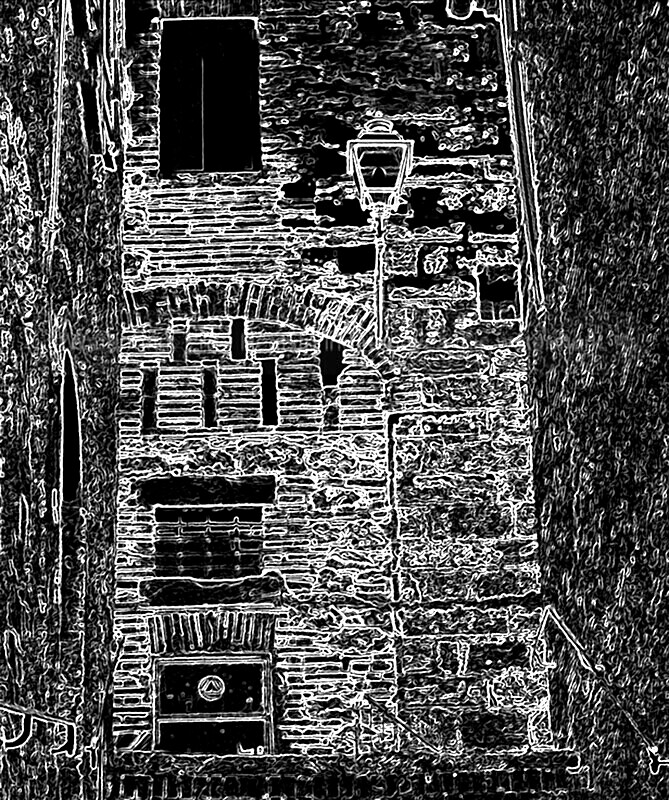 Photographic print, Street scene in Tuscany Italy