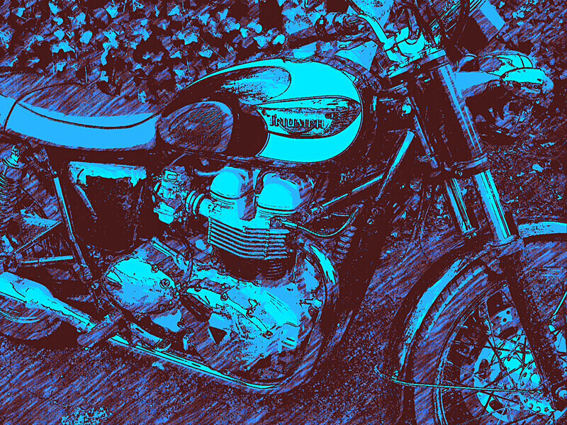 Photographic print of a Motor Bike