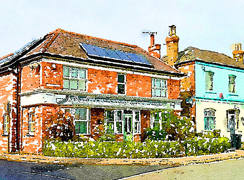 Scene in High Street, Eastry - EASTRY PRINTS.