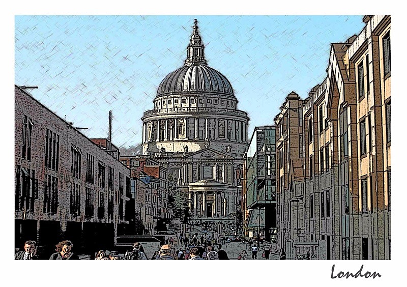 St Paul’s Cathedral postcard