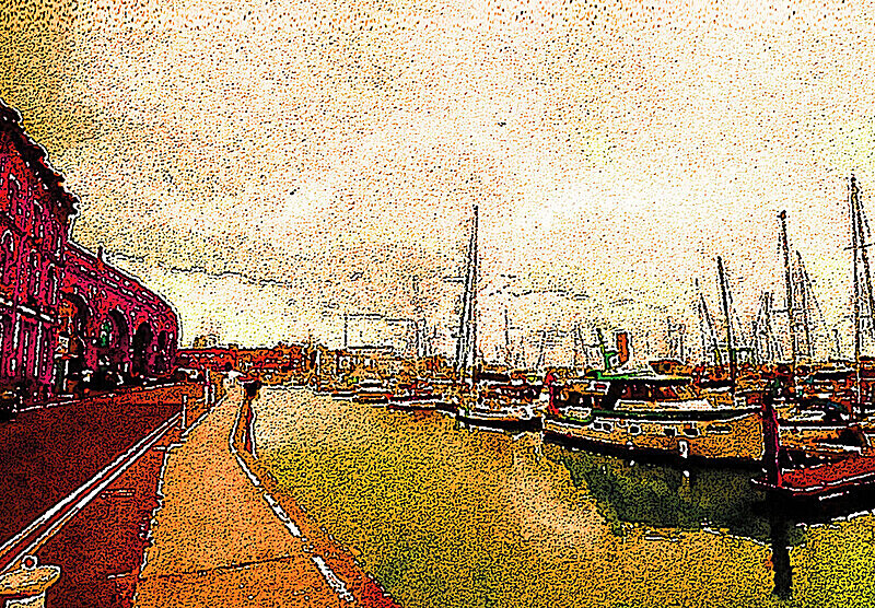 Ramsgate Royal Harbour and Arches Scene - RAMSGATE, CANTERBURY AND LONDON PRINTS